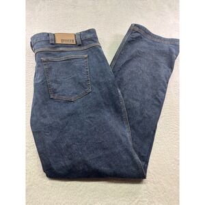 Duluth Trading Co Flex Ballroom Jeans Men's 44x34 Relaxed Fit Dark Wash Denim